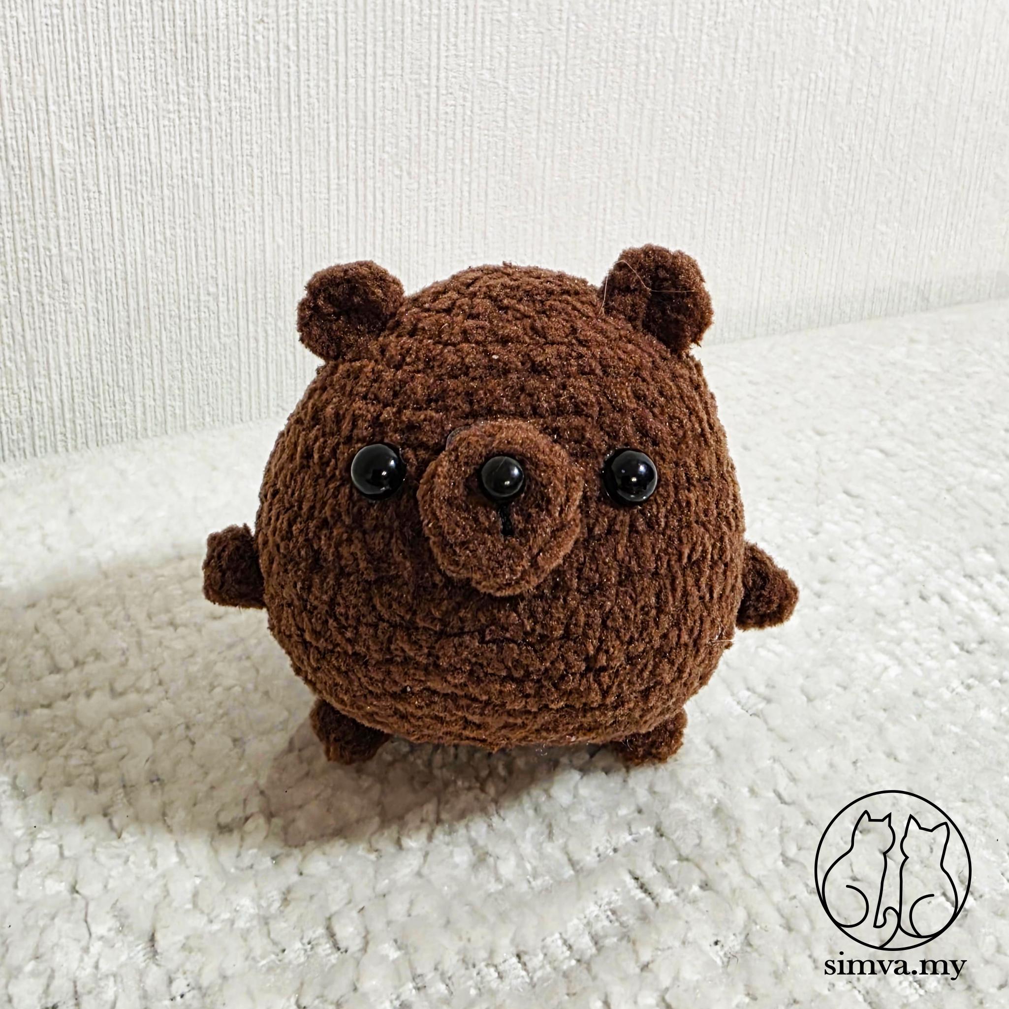 Crochet Pig or Bear Keychain, Handmade Amigurumi Bag Charm, Cute Animal Keyring, Kawaii Gift