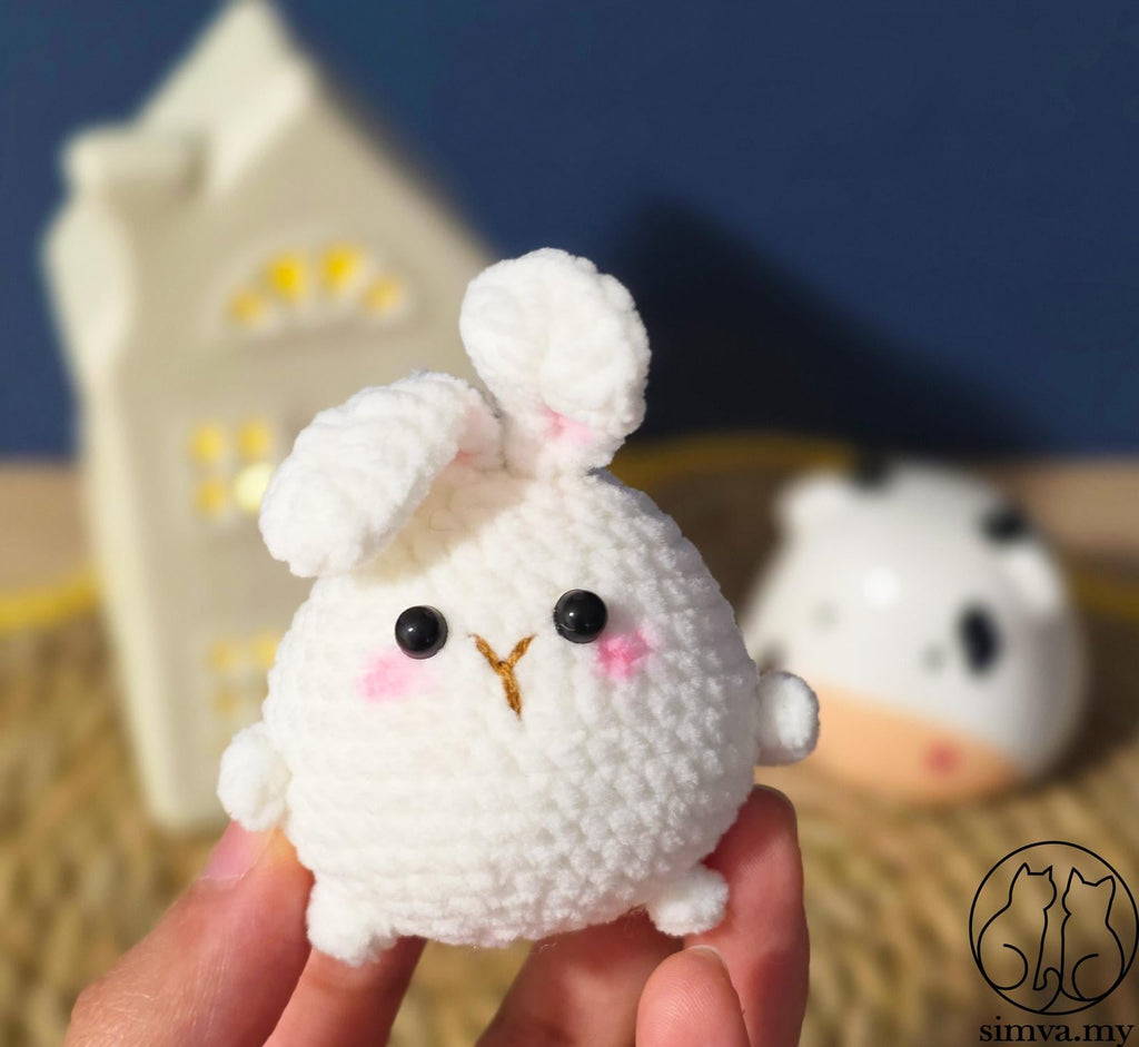 Crochet Bunny Keychain – Handmade Plush Rabbit Bag Charm, Kawaii Gift