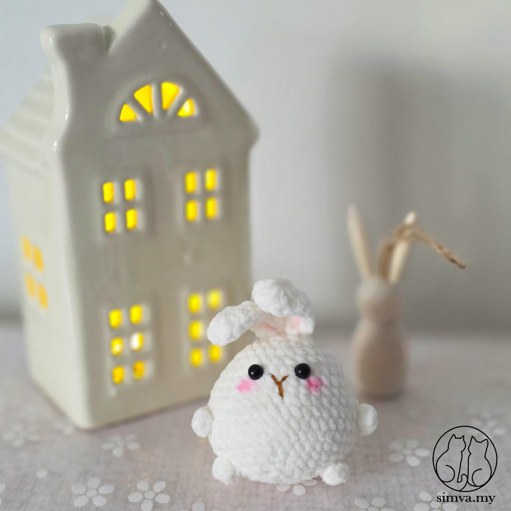 Crochet Bunny Keychain – Handmade Plush Rabbit Bag Charm, Kawaii Gift