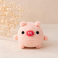 Crochet Pig or Bear Keychain, Handmade Amigurumi Bag Charm, Cute Animal Keyring, Kawaii Gift