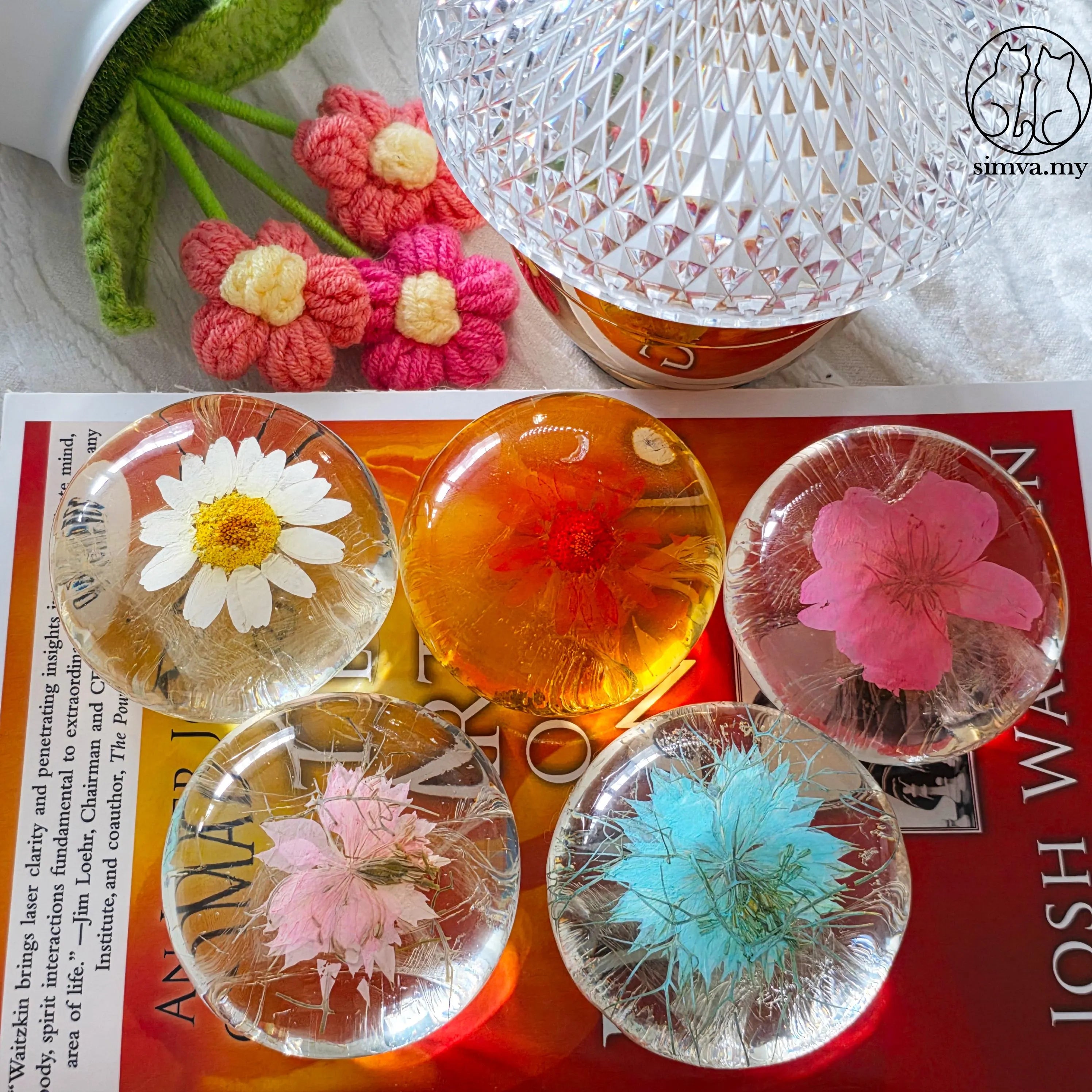Real Flower Soap Bar Handmade Botanical Soap with Pressed Flowers Eco-Friendly Gift