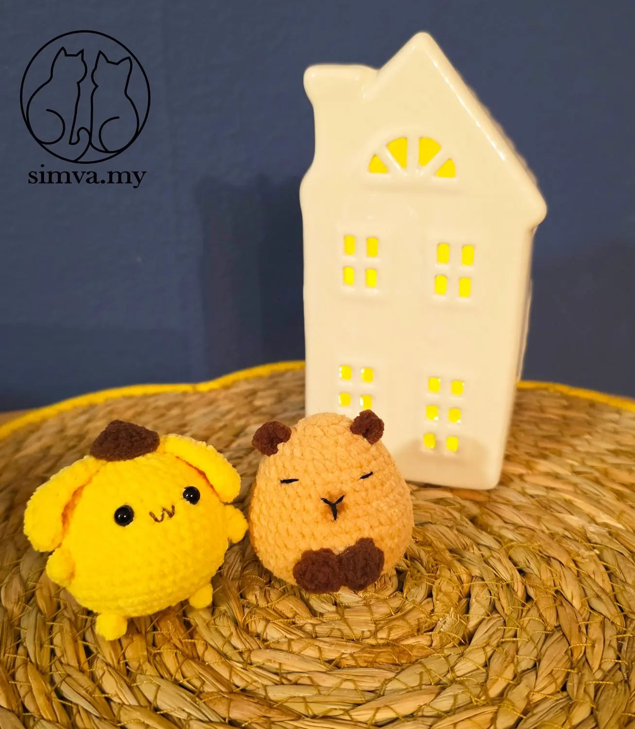 Crochet Capybara Keychain, Handmade Velvet Amigurumi Bag Charm, Cute Animal Keyring, Kawaii Gift