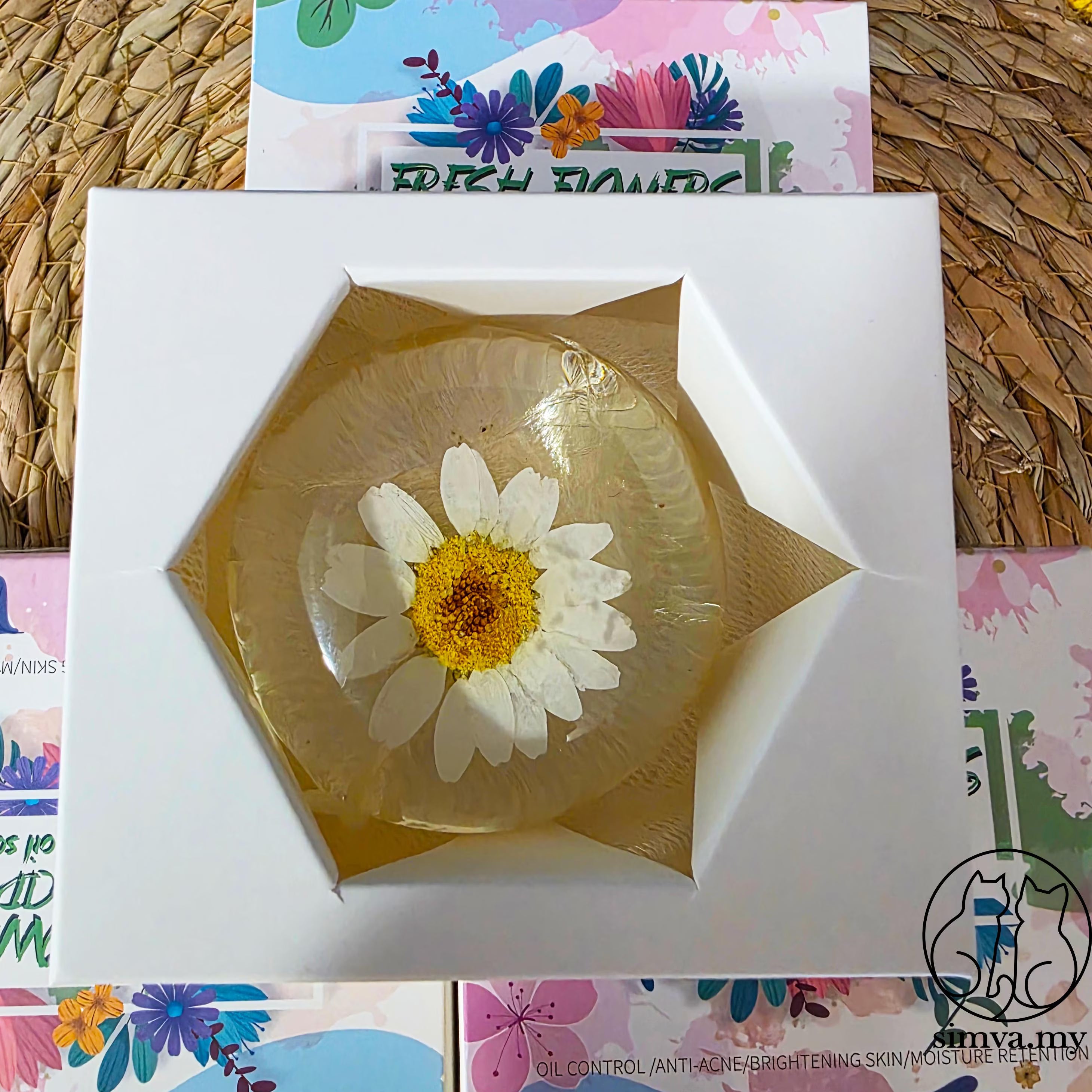 Real Flower Soap Bar Handmade Botanical Soap with Pressed Flowers Eco-Friendly Gift
