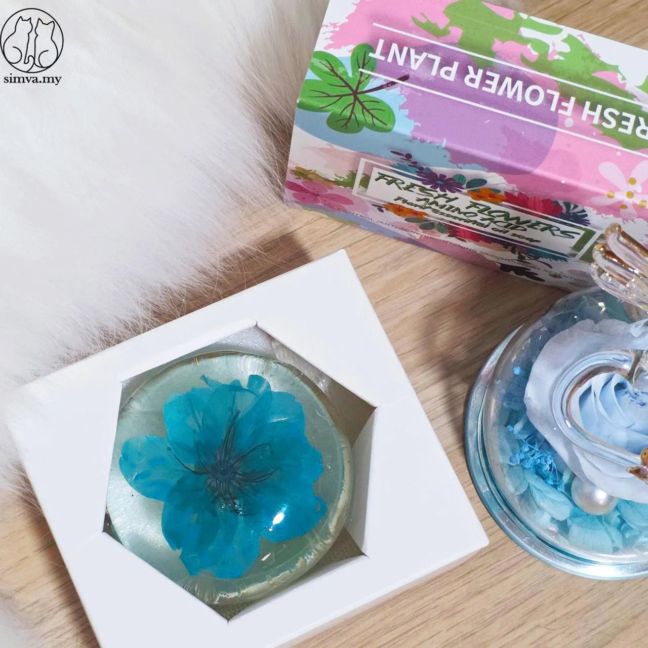 Real Flower Soap Bar Handmade Botanical Soap with Pressed Flowers Eco-Friendly Gift