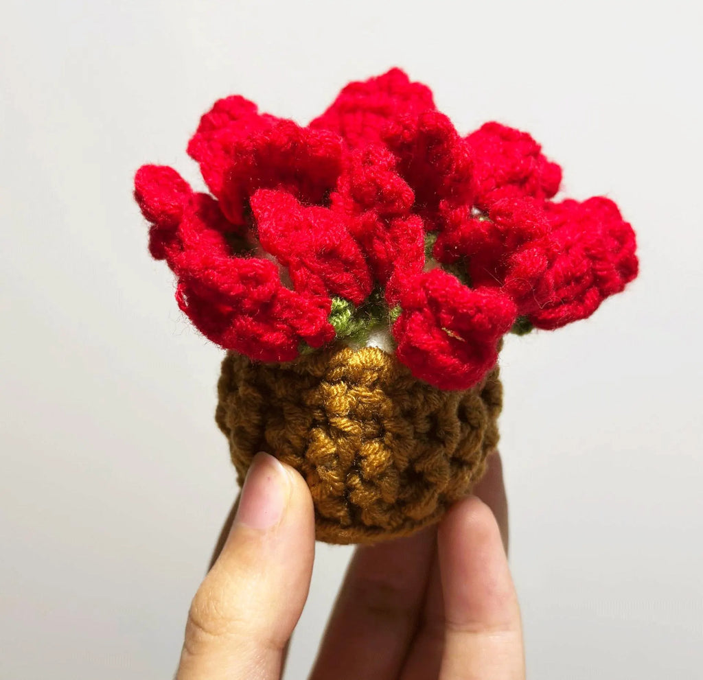 Crochet Flower Coaster Bouquet with Basket, Handmade Floral Mug Coaster, Housewarming Gift, Tea Lover Gift