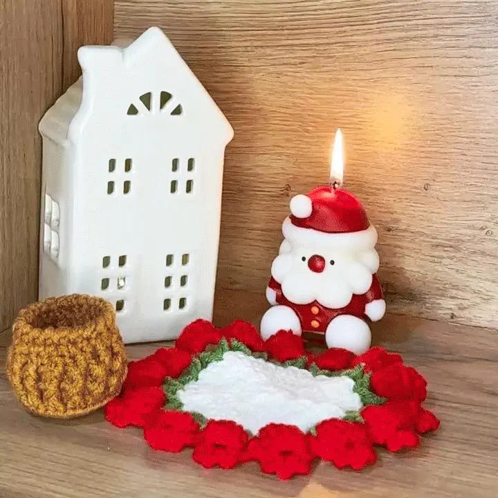 Crochet Flower Coaster Bouquet with Basket, Handmade Floral Mug Coaster, Housewarming Gift, Tea Lover Gift