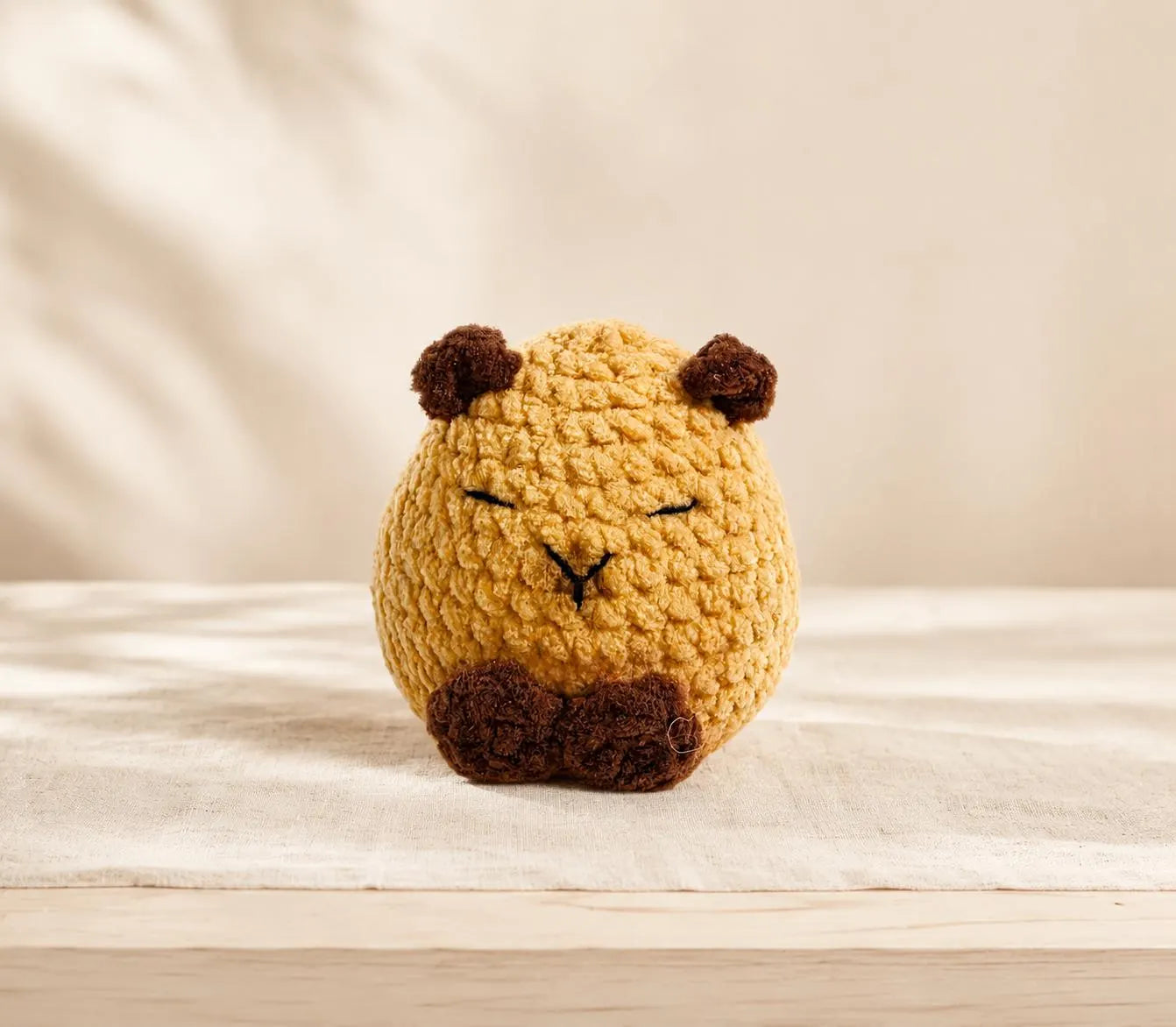 Crochet Capybara Keychain, Handmade Velvet Amigurumi Bag Charm, Cute Animal Keyring, Kawaii Gift