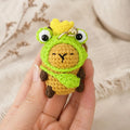 Crochet Capybara Keychain, Kawaii Amigurumi Bag Charm, Handmade Animal Gift
