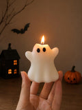 Handmade Ghost Witch Candle, Soy Wax Halloween Decor, Spooky Fall Home Decoration