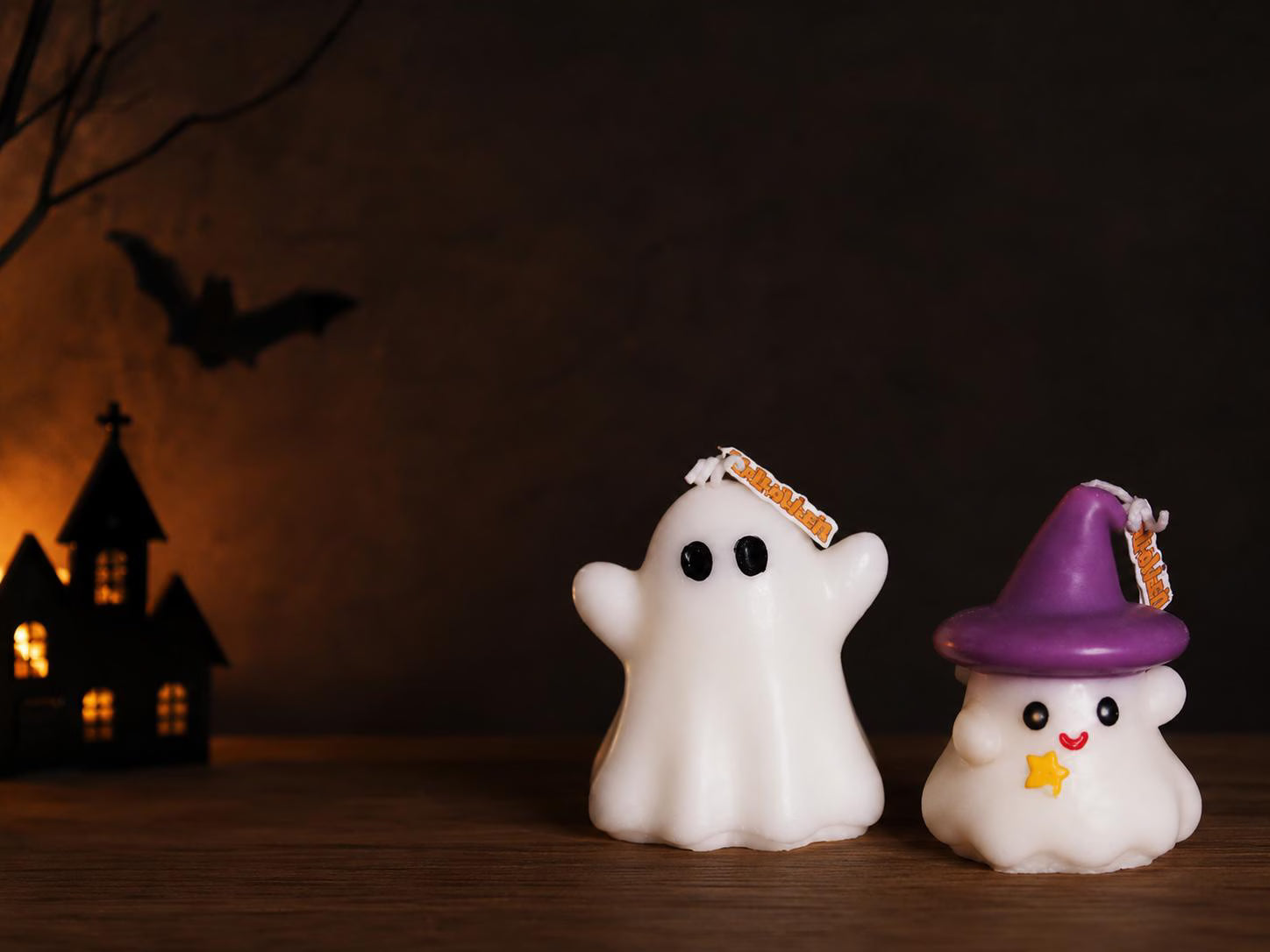 Handmade Ghost Witch Candle, Soy Wax Halloween Decor, Spooky Fall Home Decoration